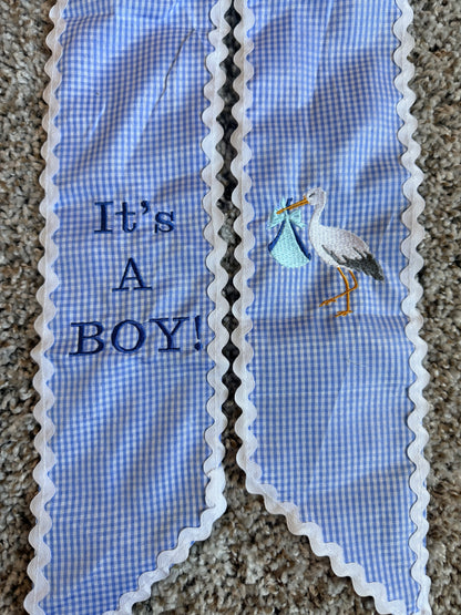 Custom Embroidered Wreath Sash