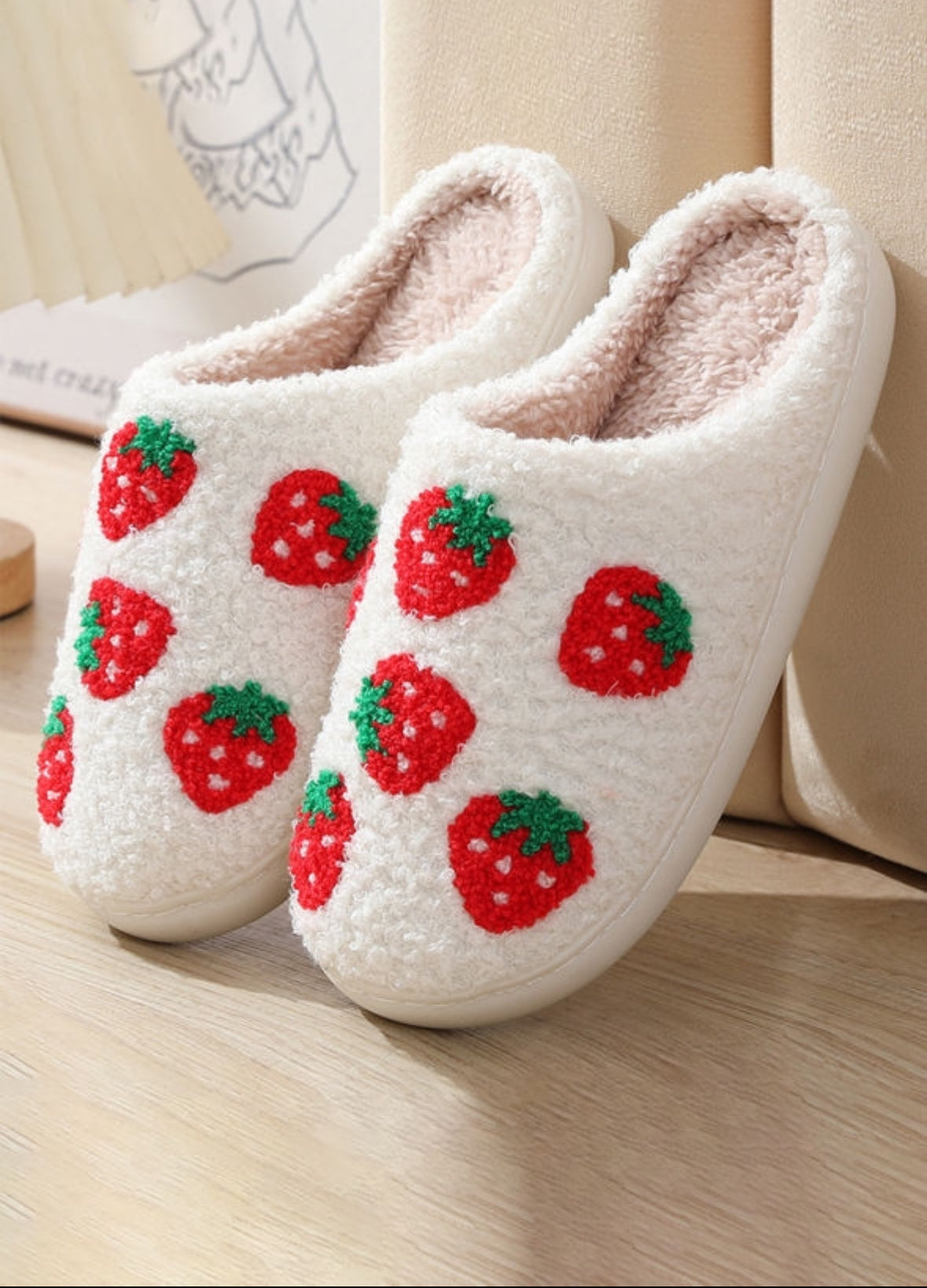 Fuzzy Printed Slippers