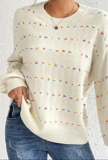 Swiss Dot Knit Sweater