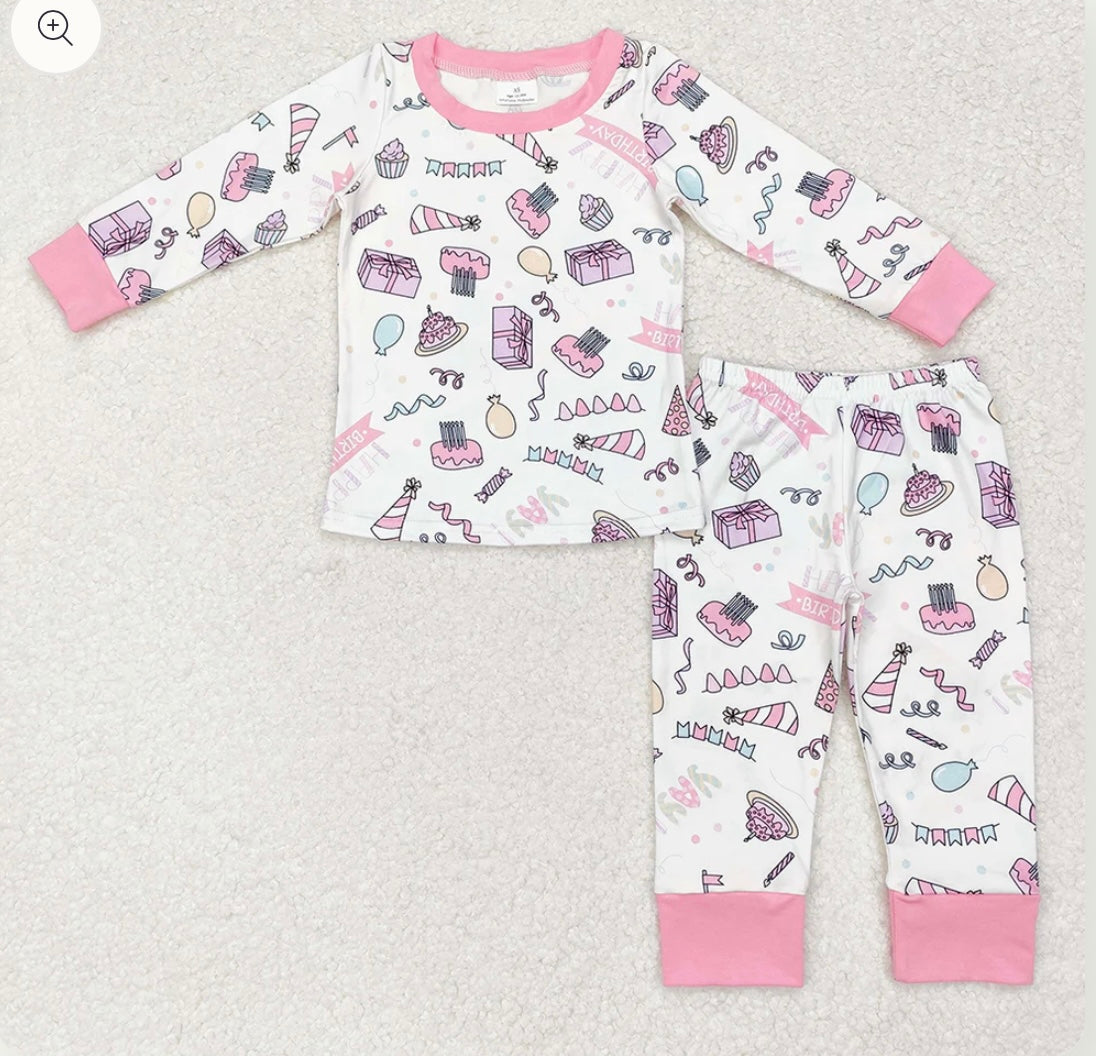 BIRTHDAY Long Sleeve Pajama Pant Sets- 2 Options