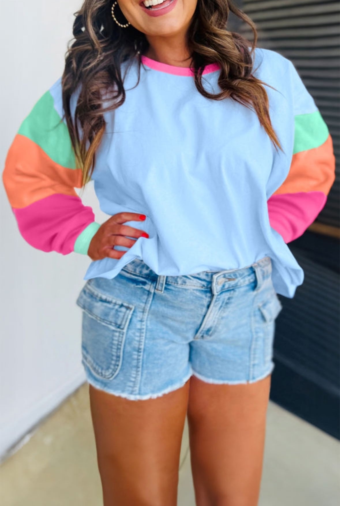 Colorblock Long Sleeve Shirt