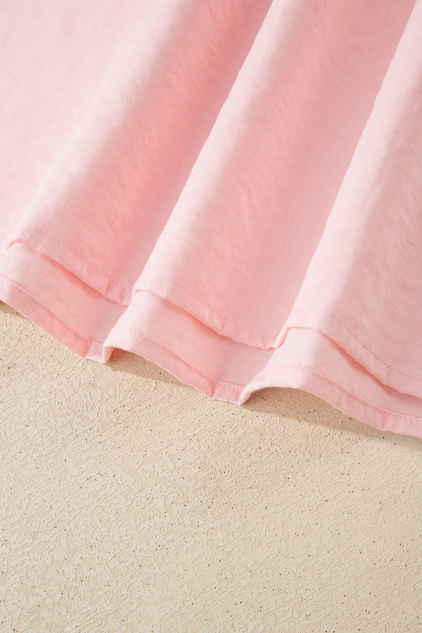 Canton Scallop Color Block Trim Puff Sleeve Mini Dress