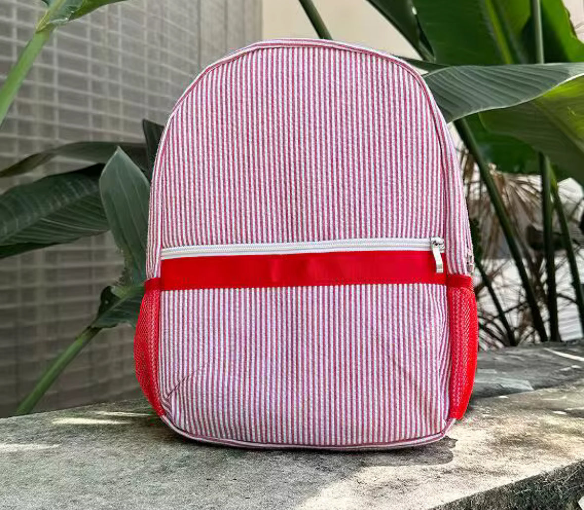 Seersucker Toddler Backpack