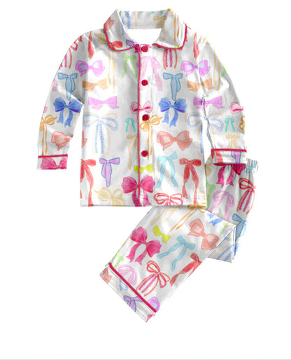 Matching Mommy & Me Bow Pajama Sets