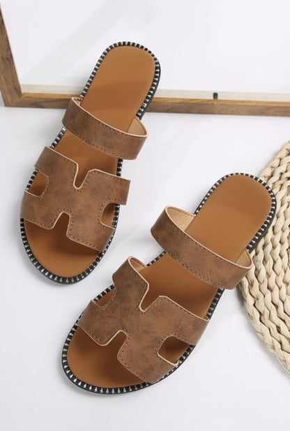 H Band Strap Sandals