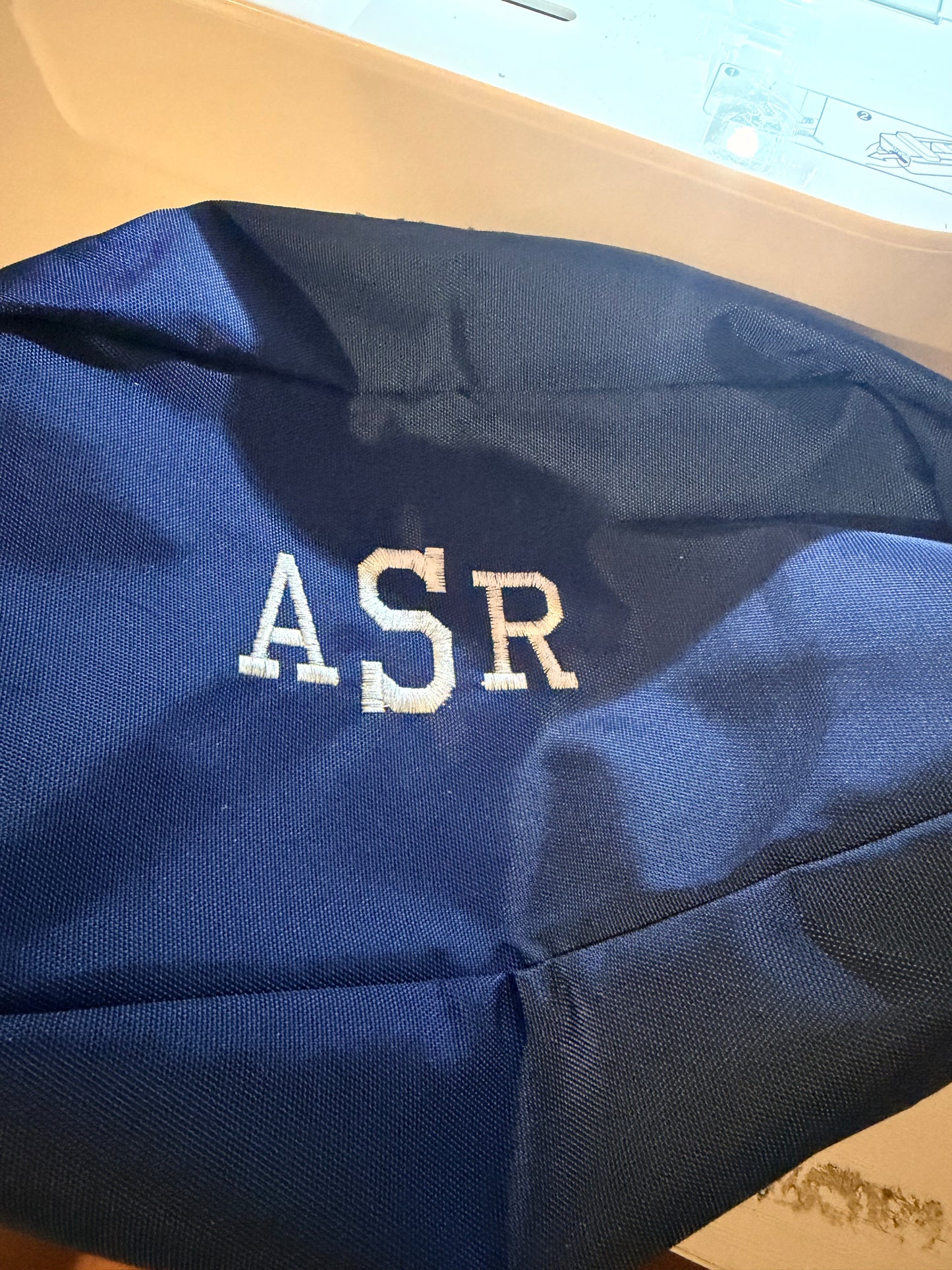 Personalized Seersucker Travel Bag