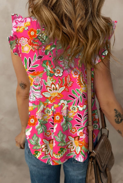 Boho Floral Shirred Blouse Collection