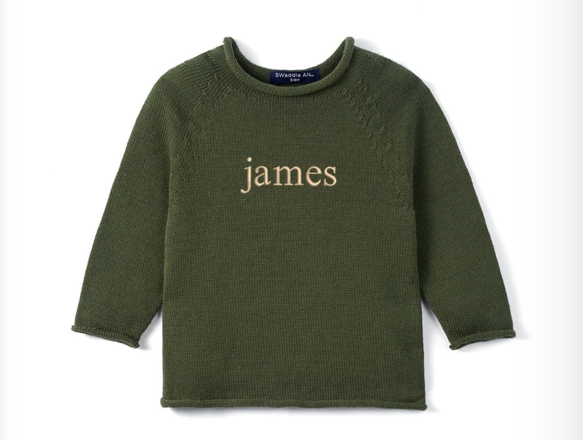Rollneck Embroidered Sweaters