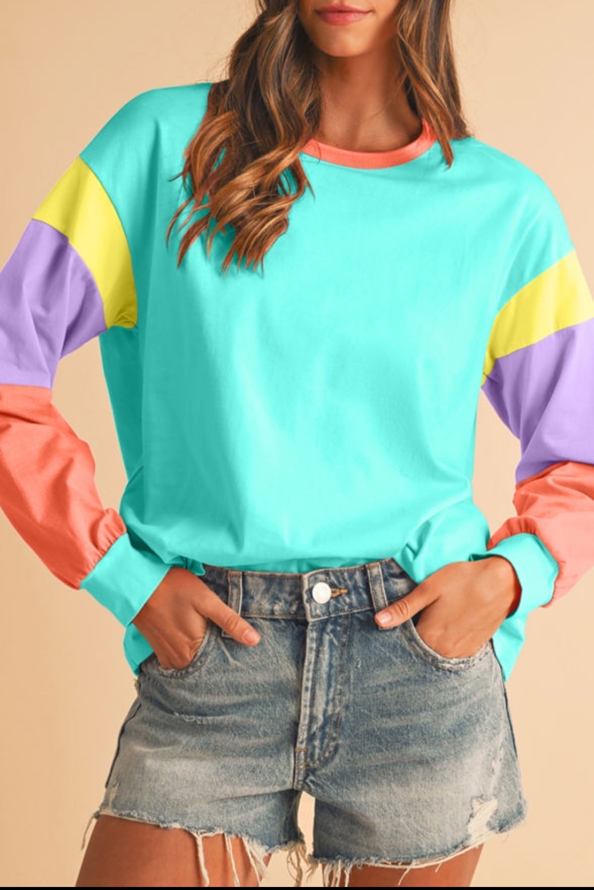 Colorblock Long Sleeve Shirt