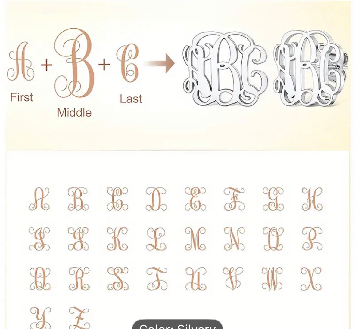 Custom Monogram Earrings