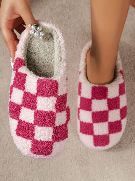 Fuzzy Printed Slippers