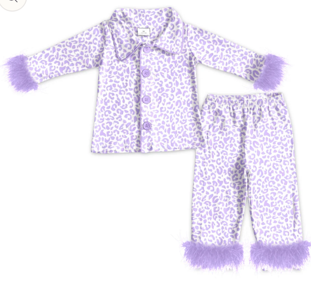 Matching Mommy & Me Leopard Pajama Sets- Kids