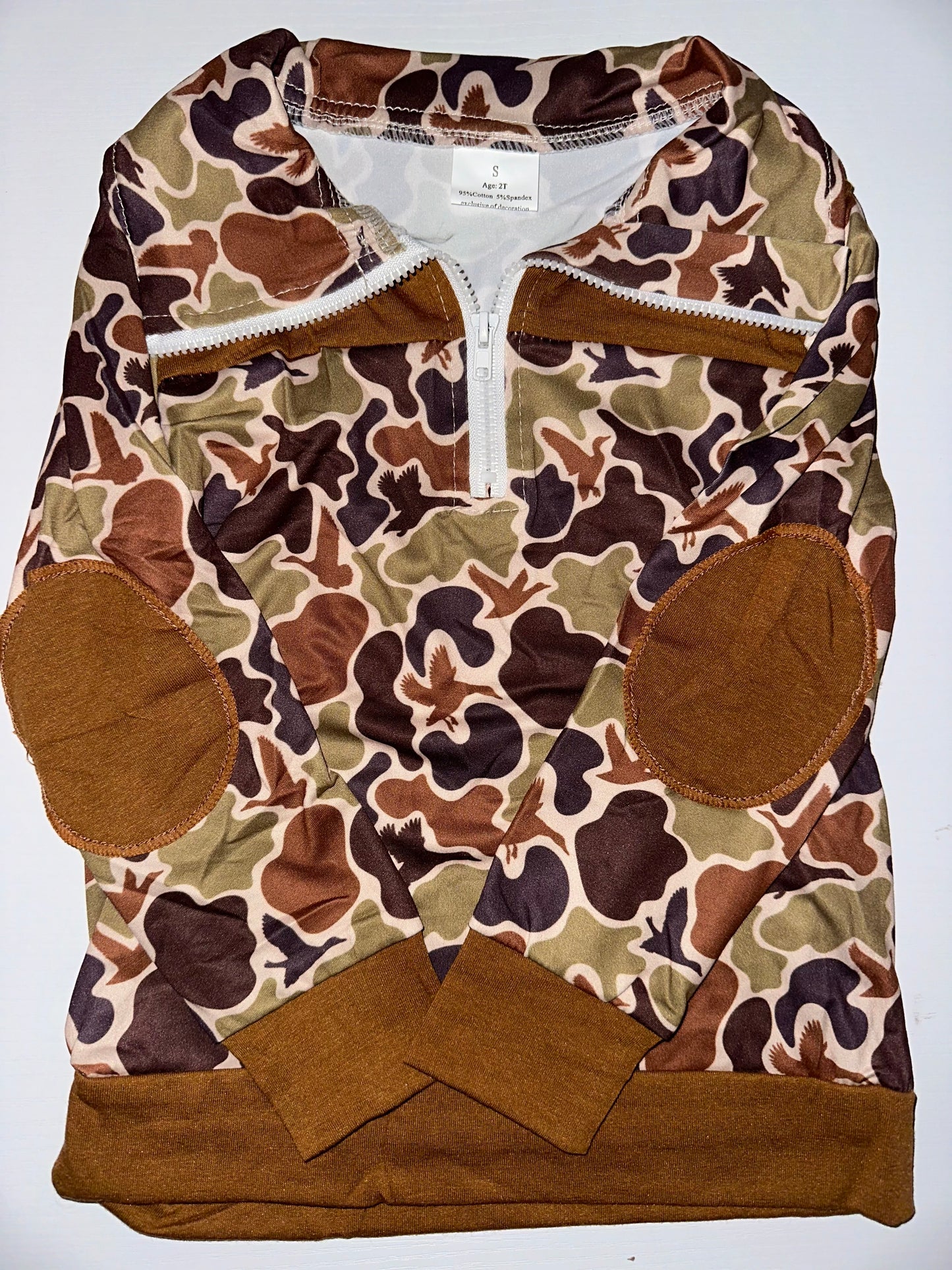 Camo Duck Quarter Zip Pullover