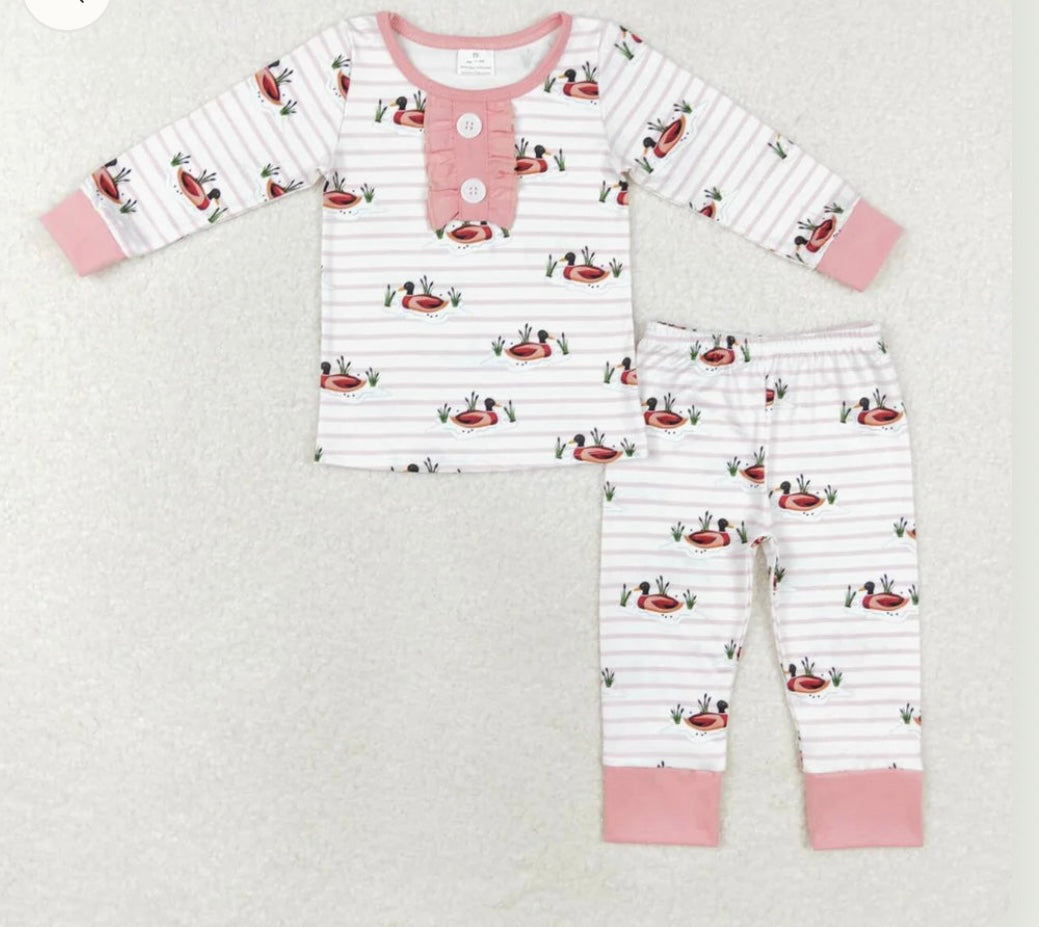 Striped Mallard Pajama Set