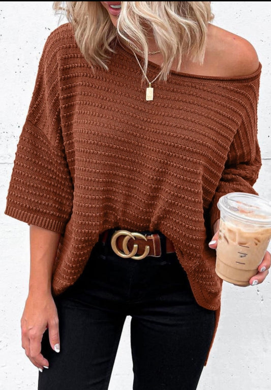 Knit Drop Sleeve Top