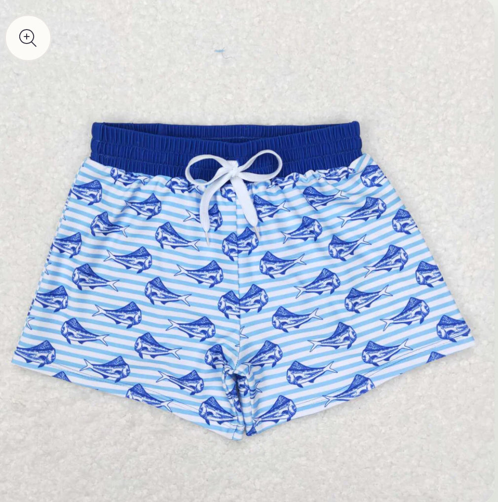 Boy’s Printed Swim Trunks