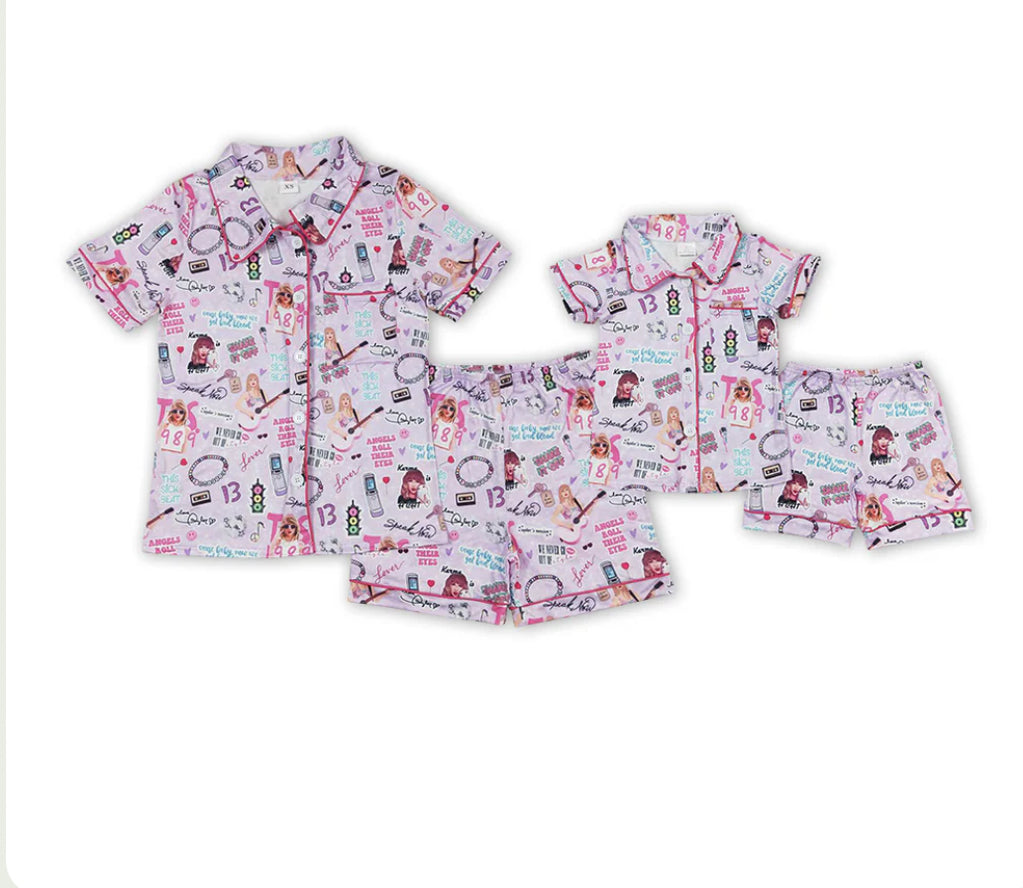 Tay Pajama Sets- Adults & Kids- BEST SELLER- PURPLE