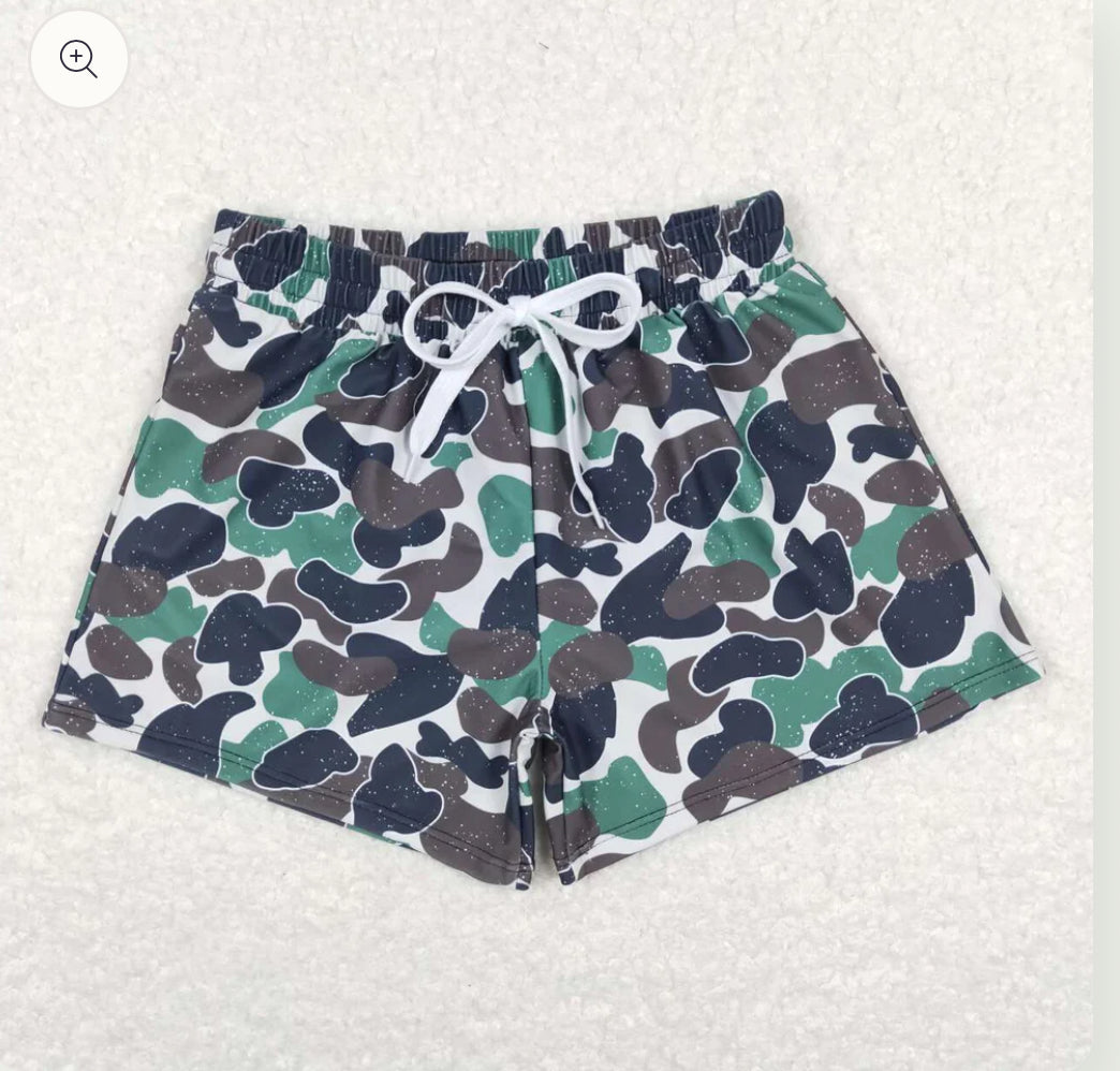 Boy’s Printed Swim Trunks