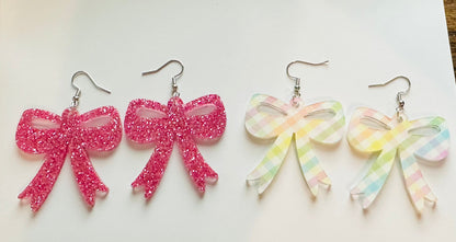 Coquette Bow Dangle Earrings