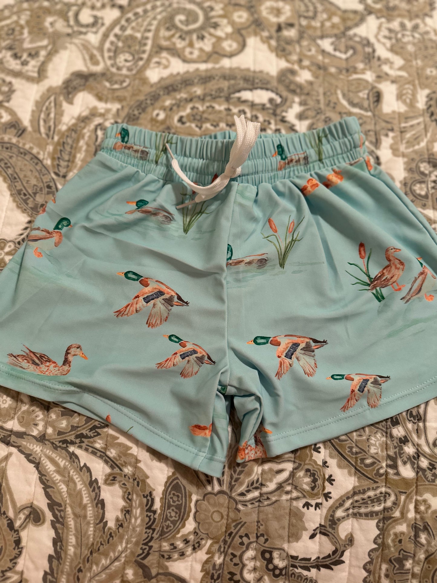 Boy’s Printed Swim Trunks