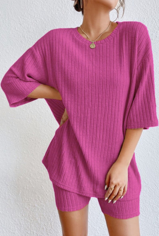 Ribbed Knit Causal Set