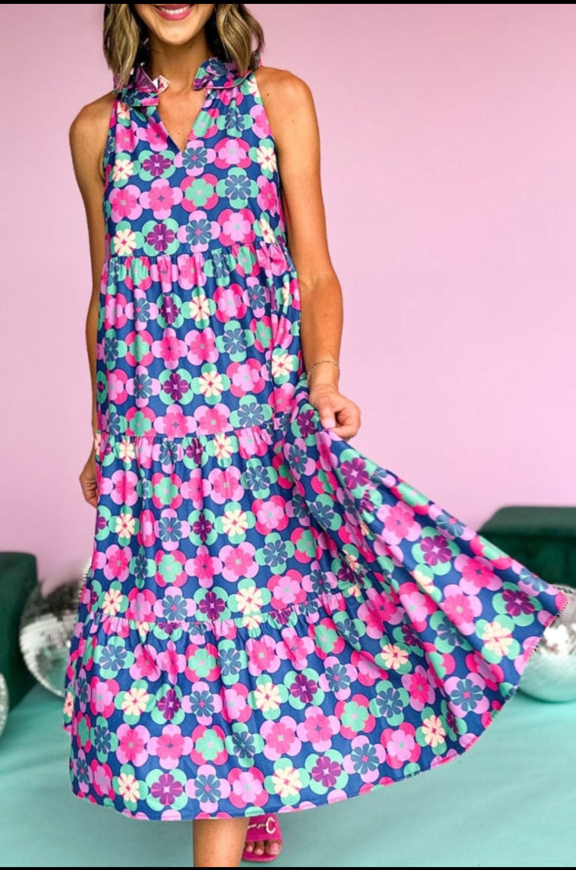 Tiered Frill Maxi Dress