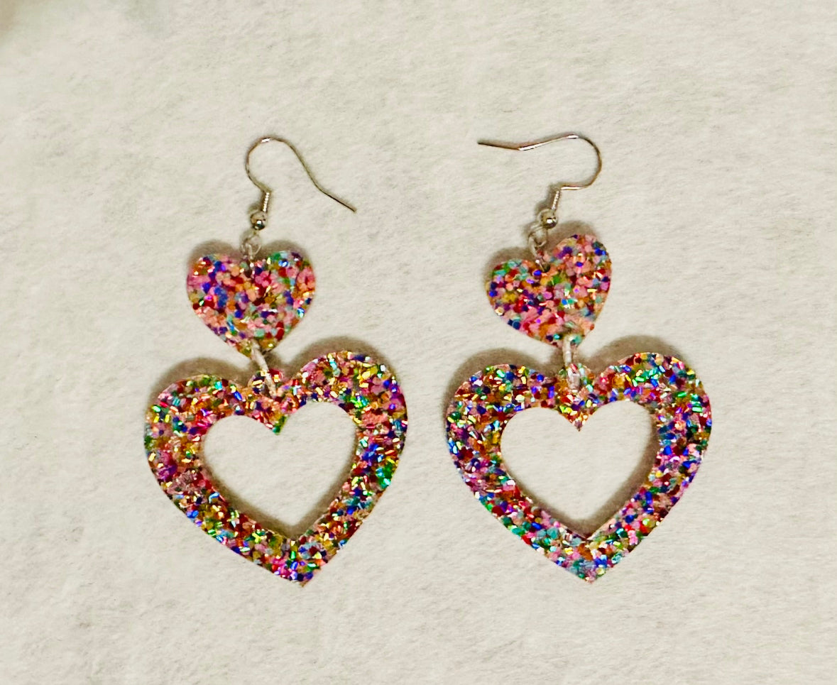 Heart Dangle Earrings