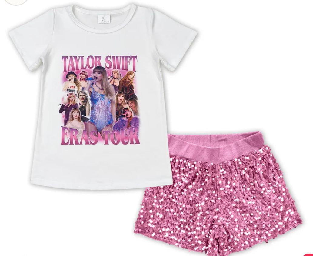 Tay Sequin Short Sets