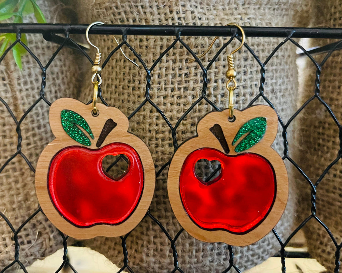 Wooden Dangle Earrings