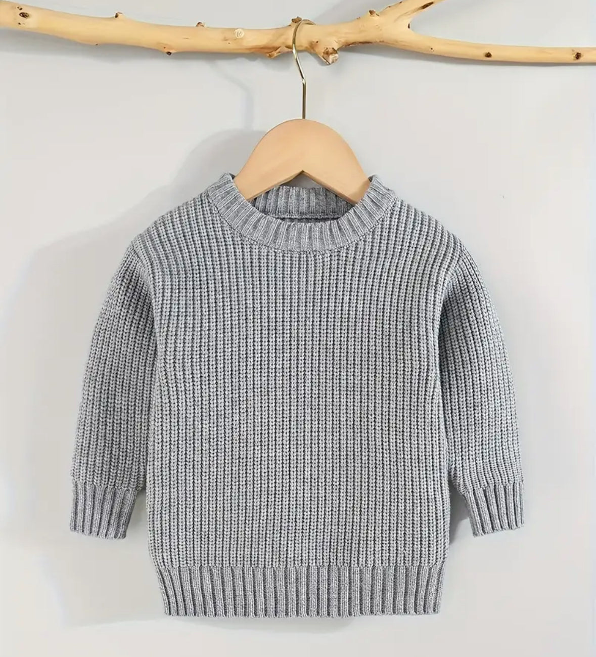 Hand Knit Embroidered Name Sweater