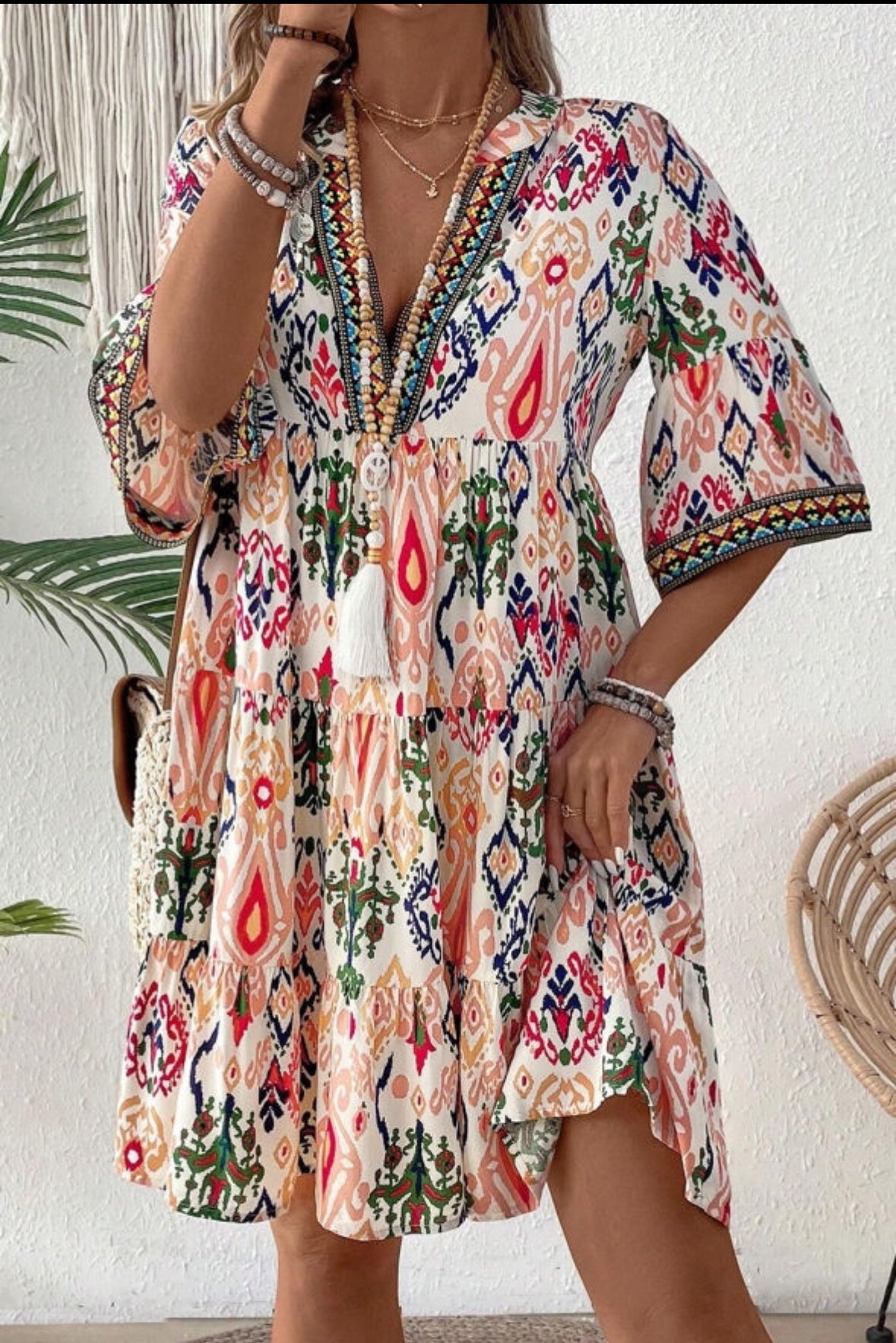 Boho Bell Sleeve Dress