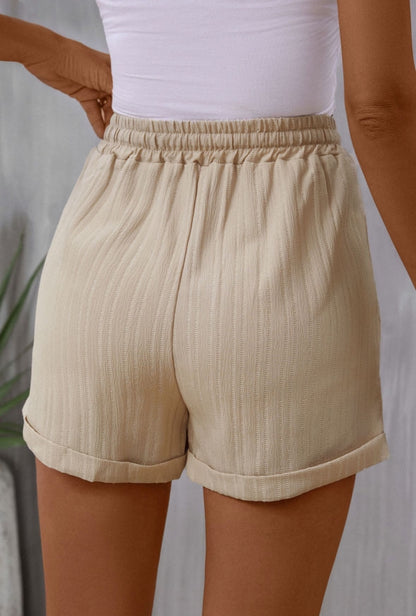 High Waisted Linen Shorts