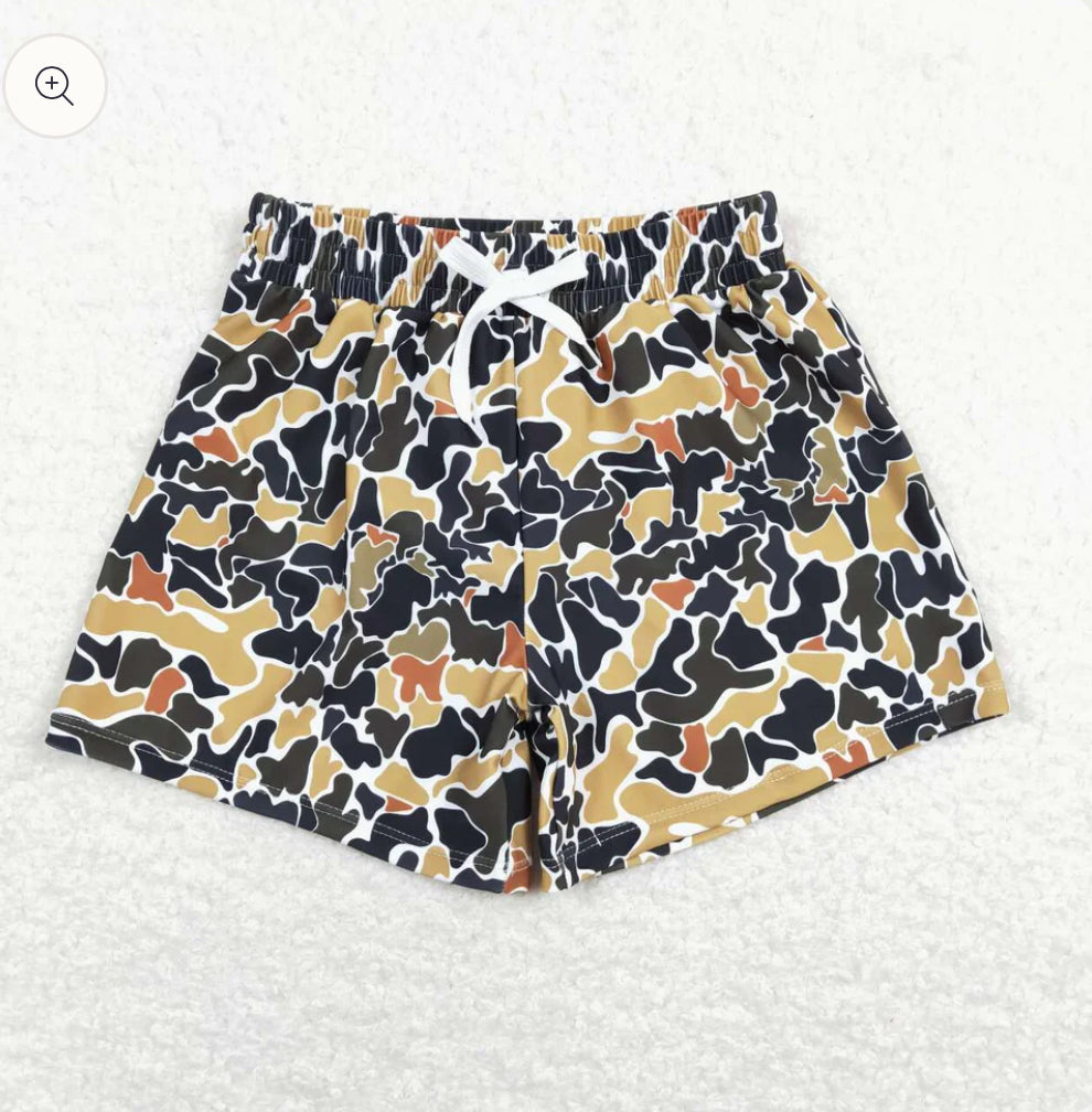 Boy’s Printed Swim Trunks