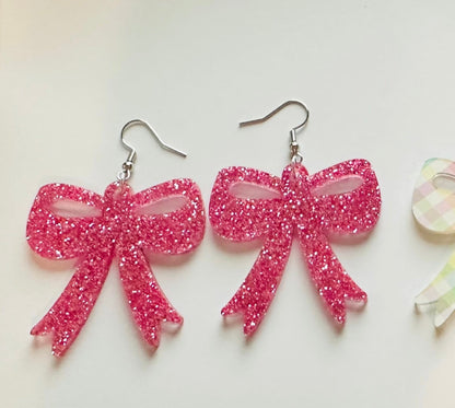 Coquette Bow Dangle Earrings