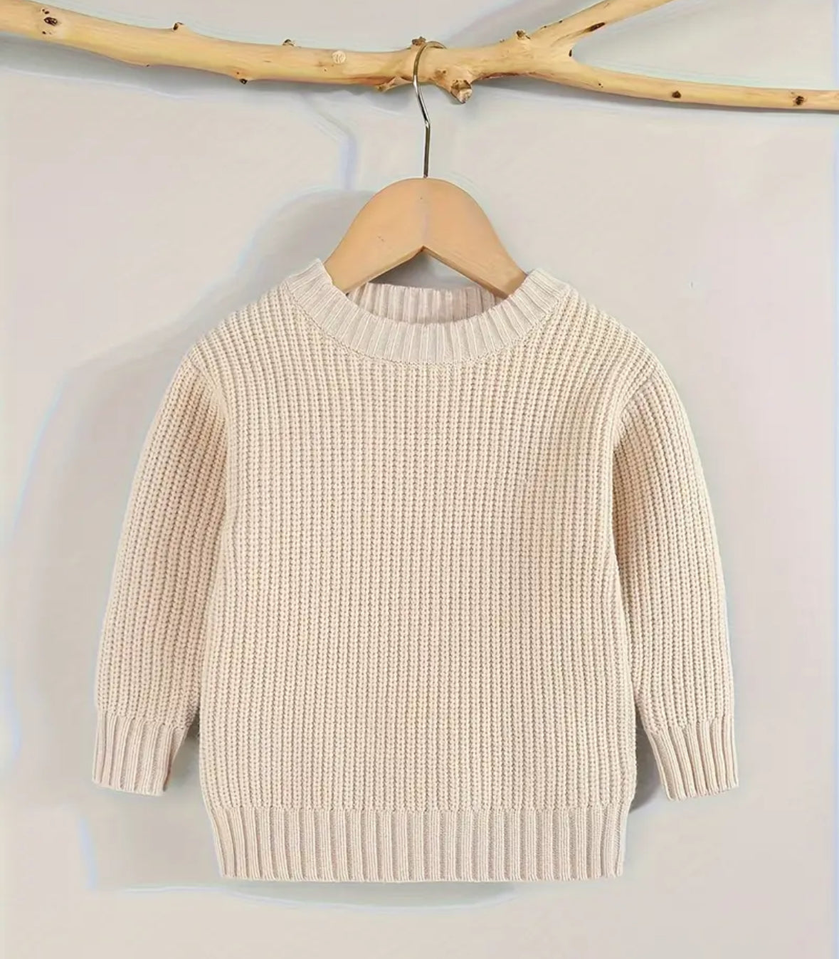 Hand Knit Embroidered Name Sweater