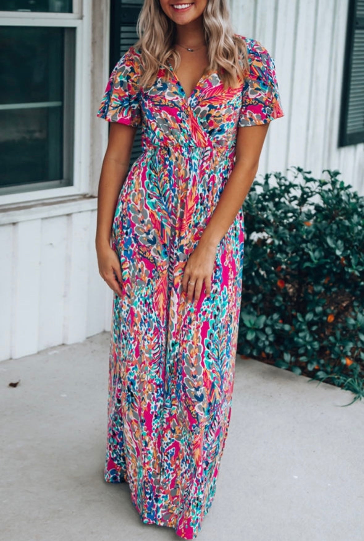 Boho V-Neck Wrap Dress