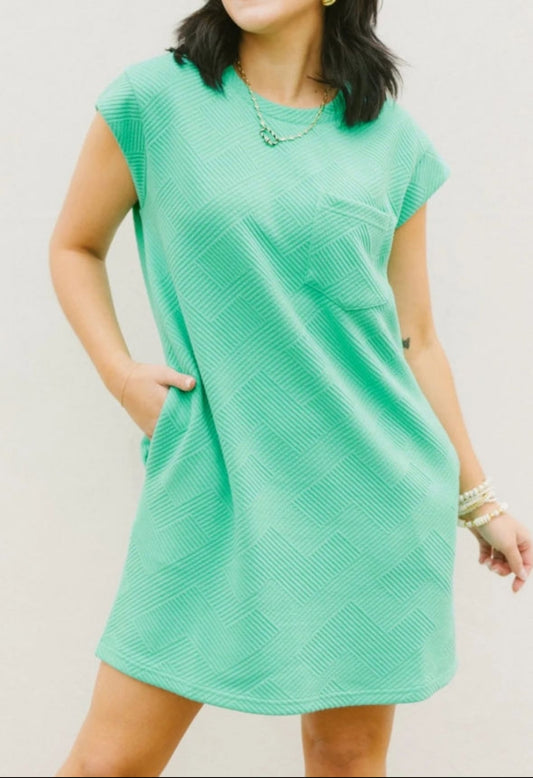 Textured Pocket Dress