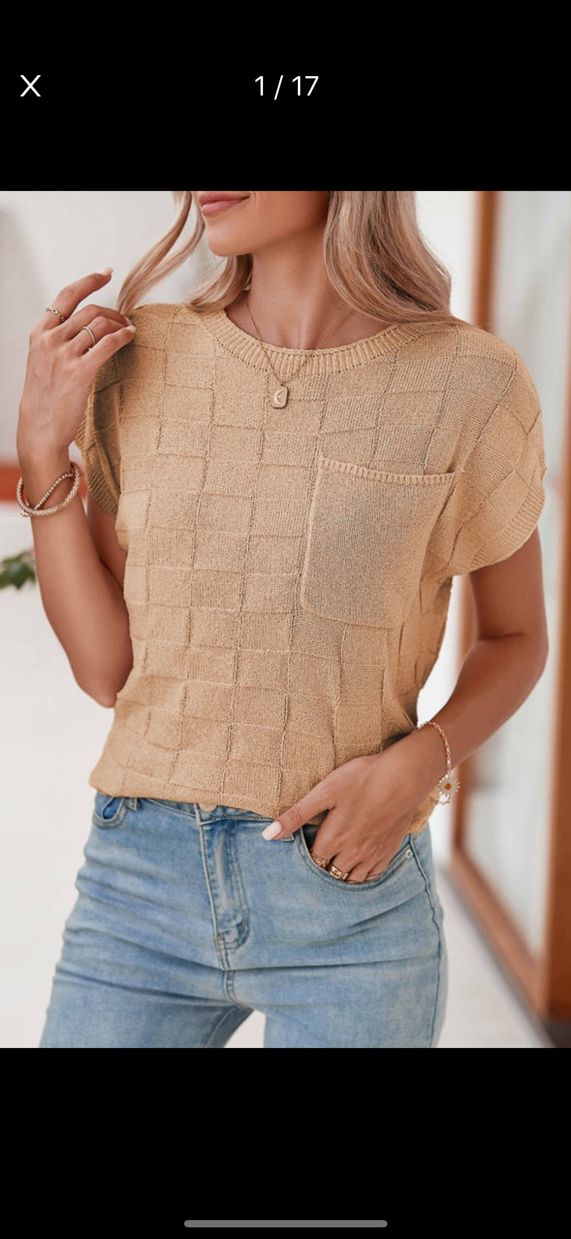 Lattice Pocket Blouse