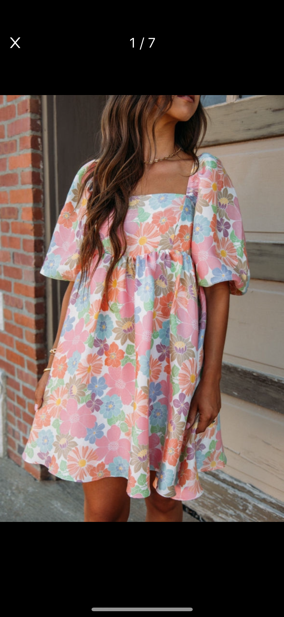 Floral Puff Sleeve
Babydoll Dress