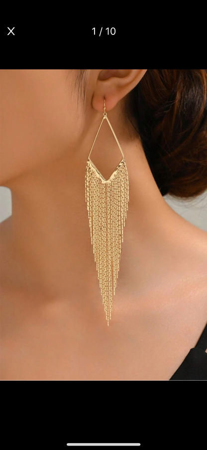 Gold Tassel Earrings