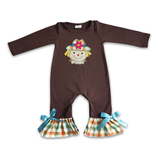 Appliqué Scarecrow Rompers