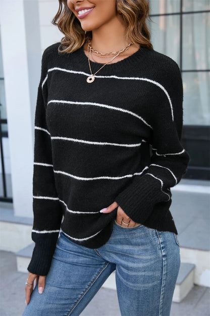 Striped Simple Sweater