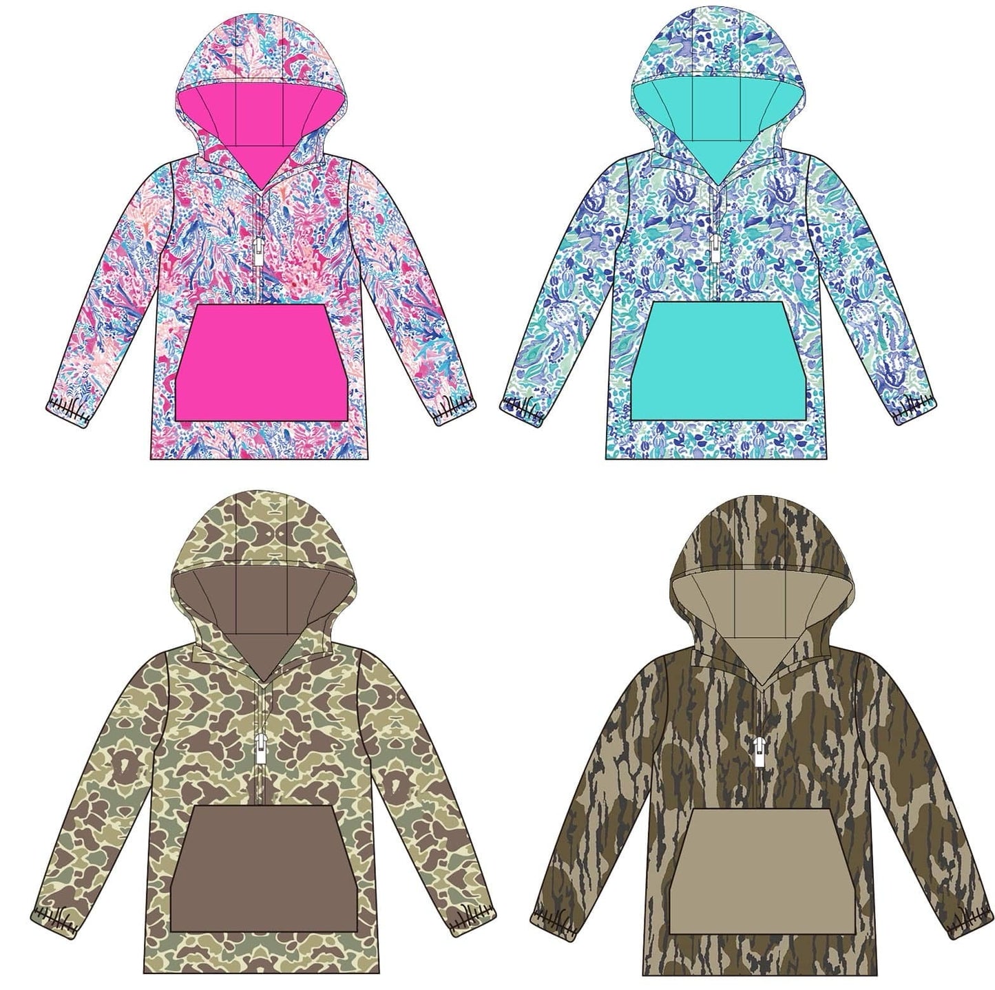 Printed Hoodie with Kangaroo Pocket