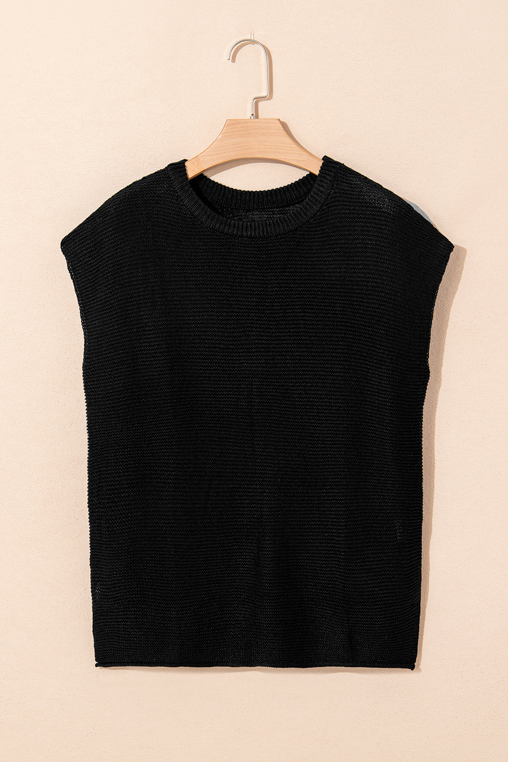 Jet Stream Solid Color Side Slits Sweater Tee