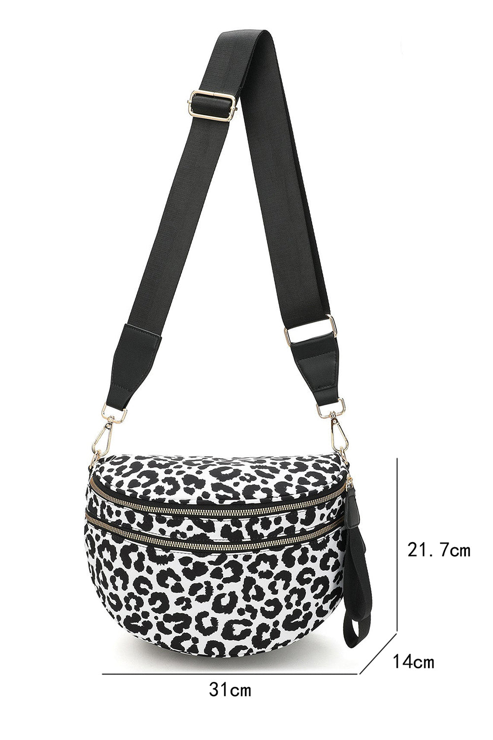 Pink Checkered Print Wide Strap Large Crossbody Bag