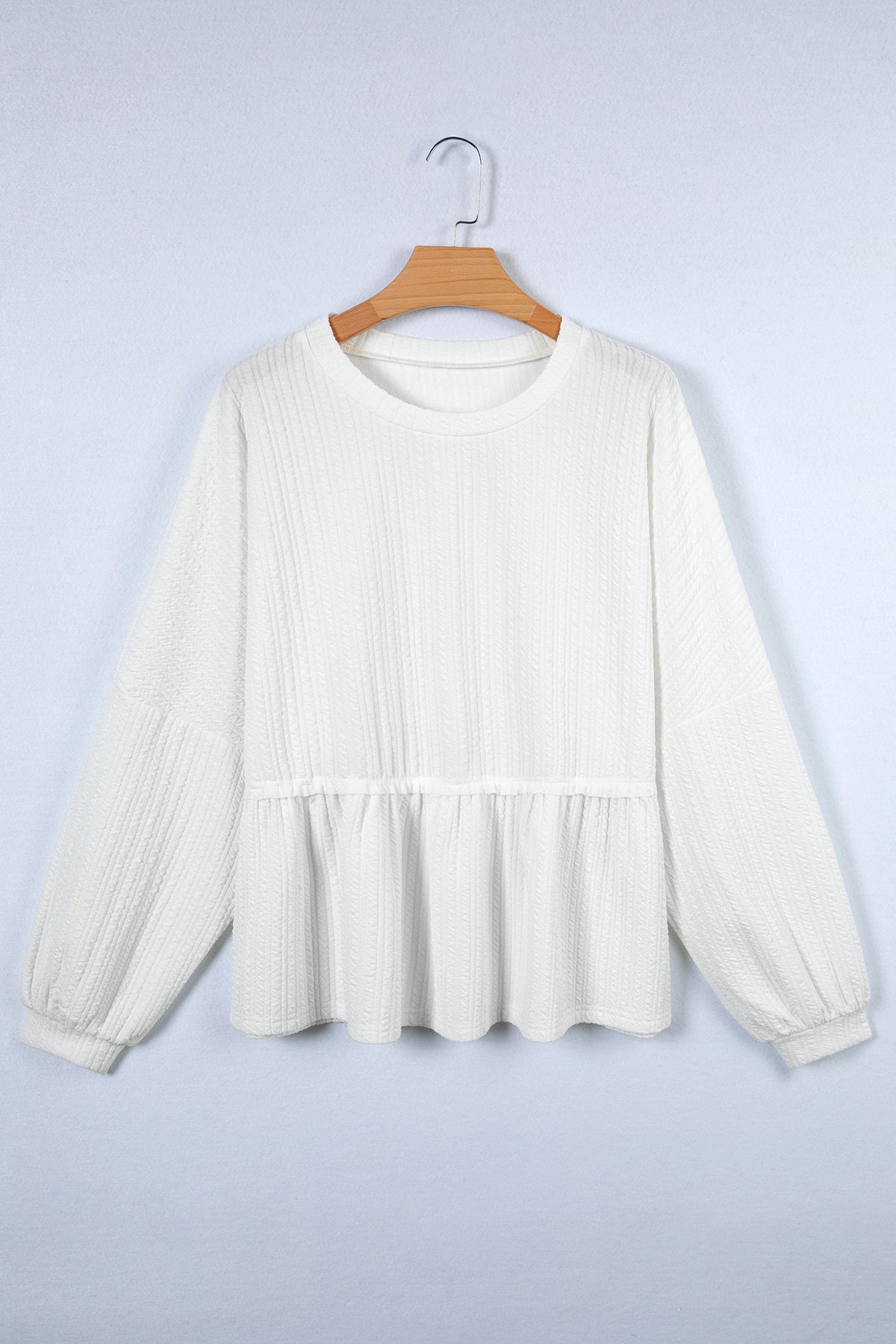 Textured Peplum Top