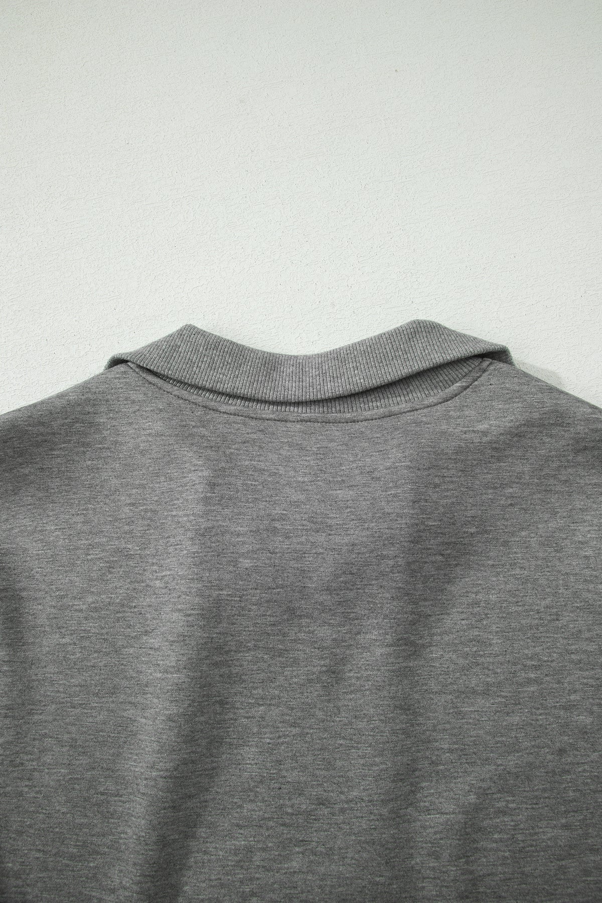 Gray Half Zip Polo Tee Casual Pant Set