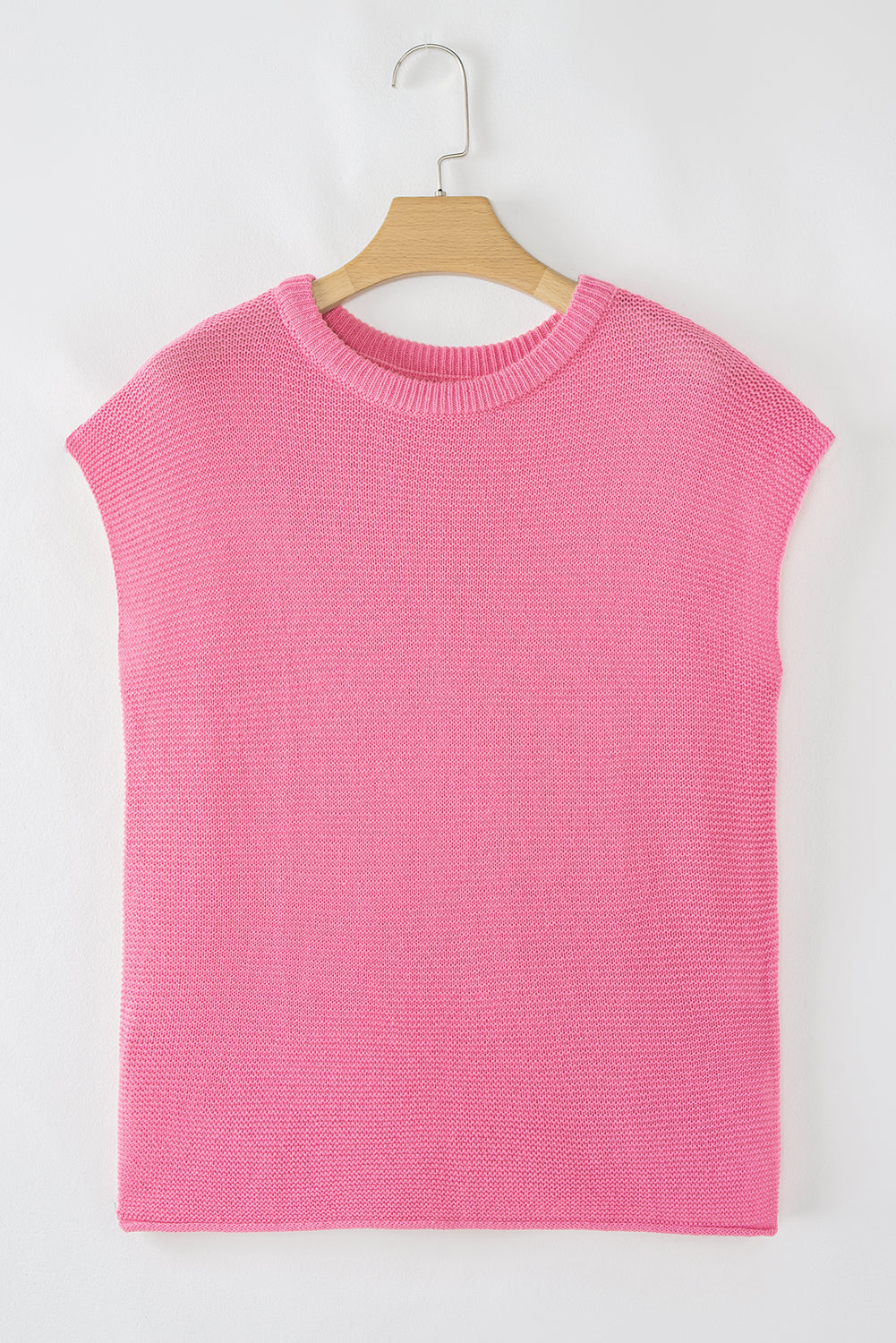 Jet Stream Solid Color Side Slits Sweater Tee