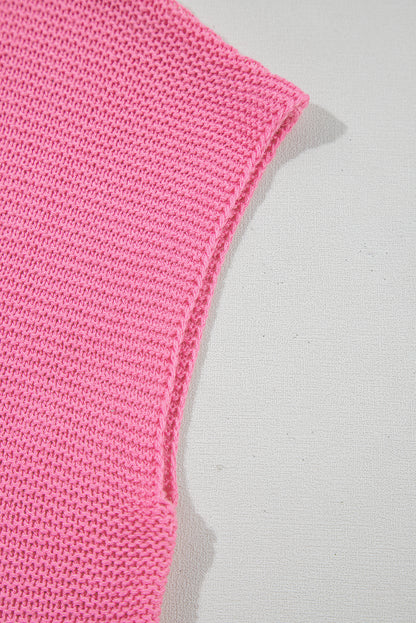 Jet Stream Solid Color Side Slits Sweater Tee