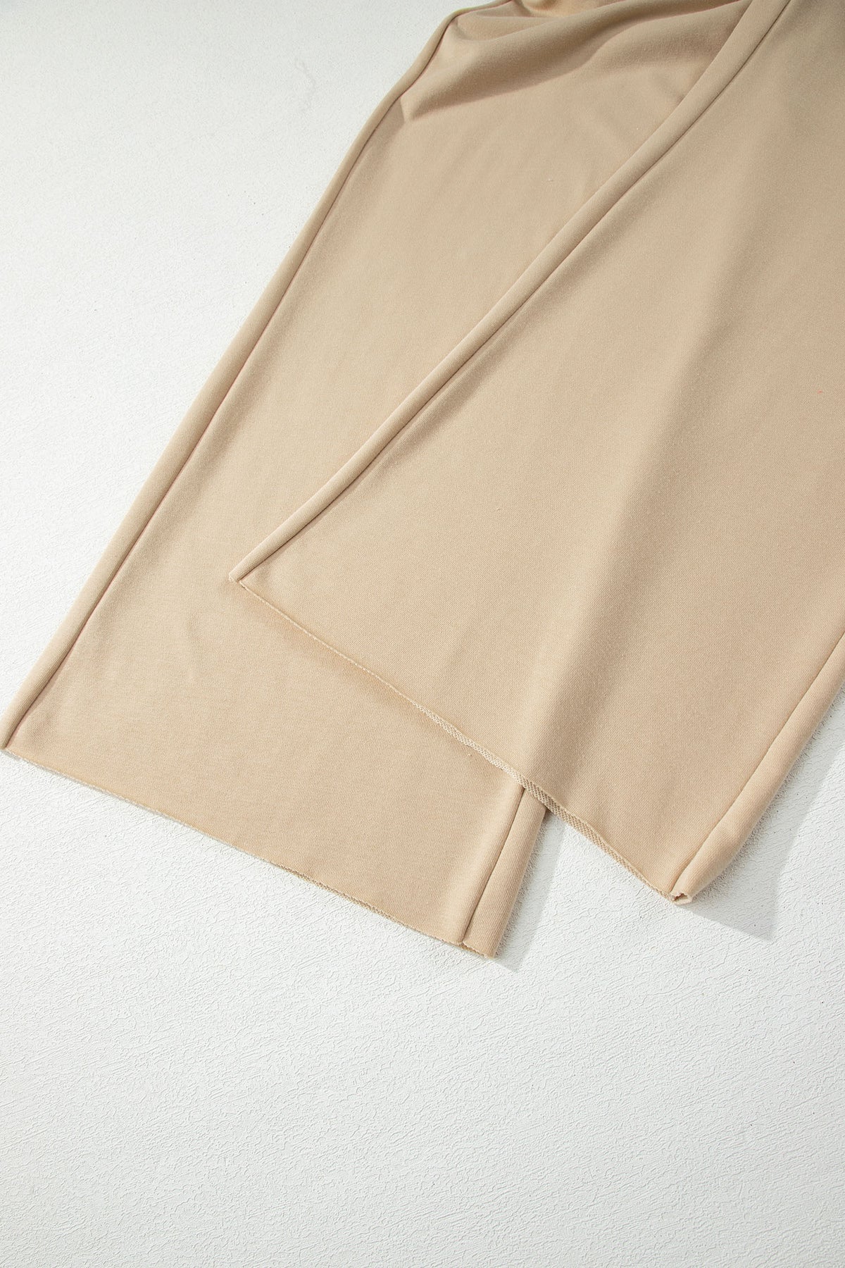Light Pink Solid Color Loose Tee Drawstring Wide Leg Pants 2pcs Outfit
